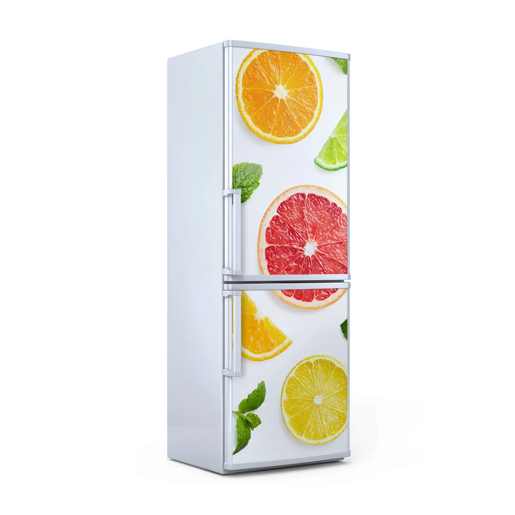 Magnete Dekorative - 60 cm x 180 cm - Küche Magnetmatte Kühlschrankmagnete - Weiße Farbige Früchte
